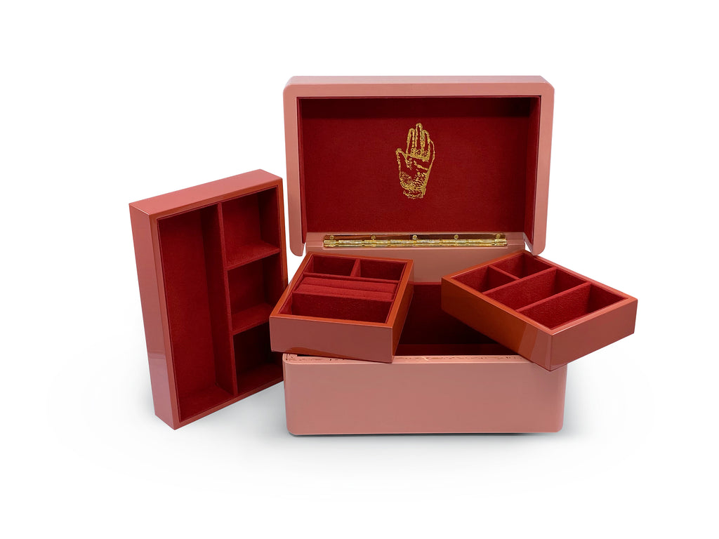 Blush Mini Trunk Jewelry Box