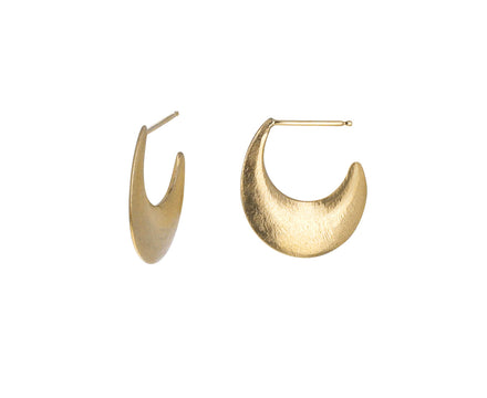 Small Hewn Crescent Earrings