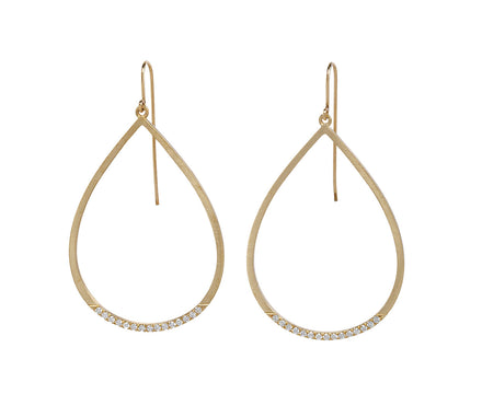 Diamond Teardrop Dangle Earrings