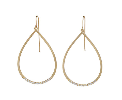 Diamond Teardrop Dangle Earrings