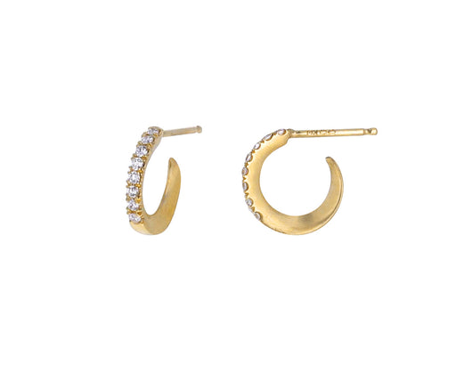 Extra Small Diamond Huggie Hoop Earrings