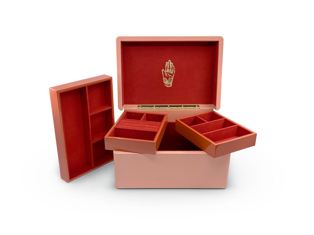 Blush Trunk Jewelry Box