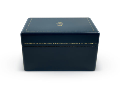 Midnight Navy Trunk Jewelry Box