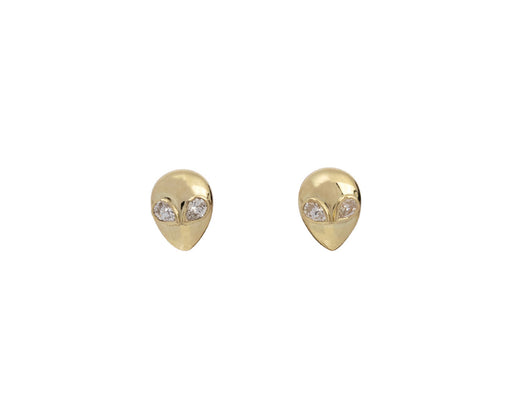 Diamond Cosmic Escape Alien Stud Earrings