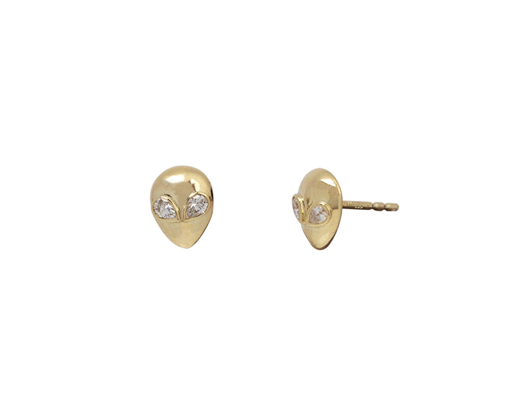 Diamond Cosmic Escape Alien Stud Earrings