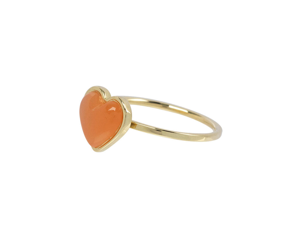 Alina Abegg Stuck On You Orange Moonstone Heart Ring Side View