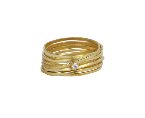 Diamond Gold Spaghetti Ring