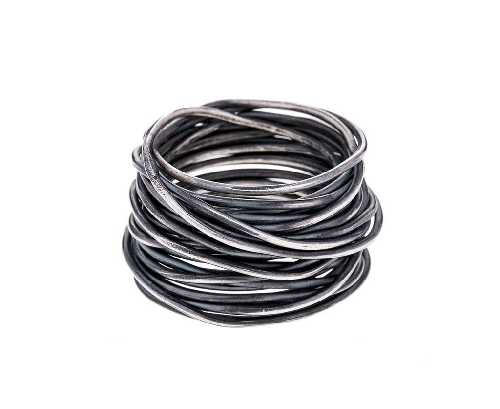 Oxidized Silver Grande Spaghetti Ring - TWISTonline 