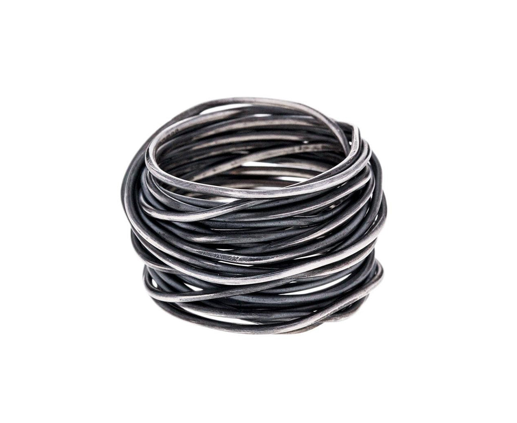 Oxidized Silver Grande Spaghetti Ring - TWISTonline 