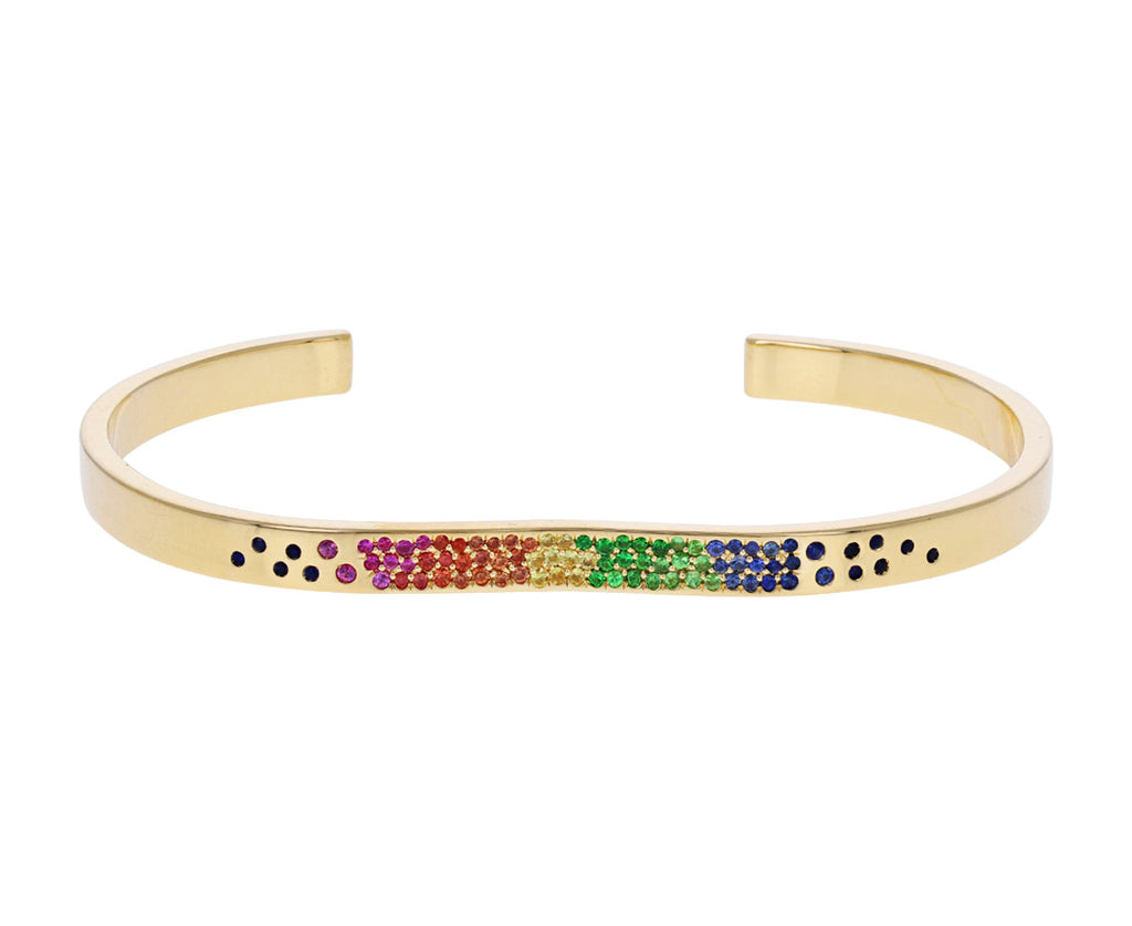 Rainbow Gem Berceau Cuff Bracelet