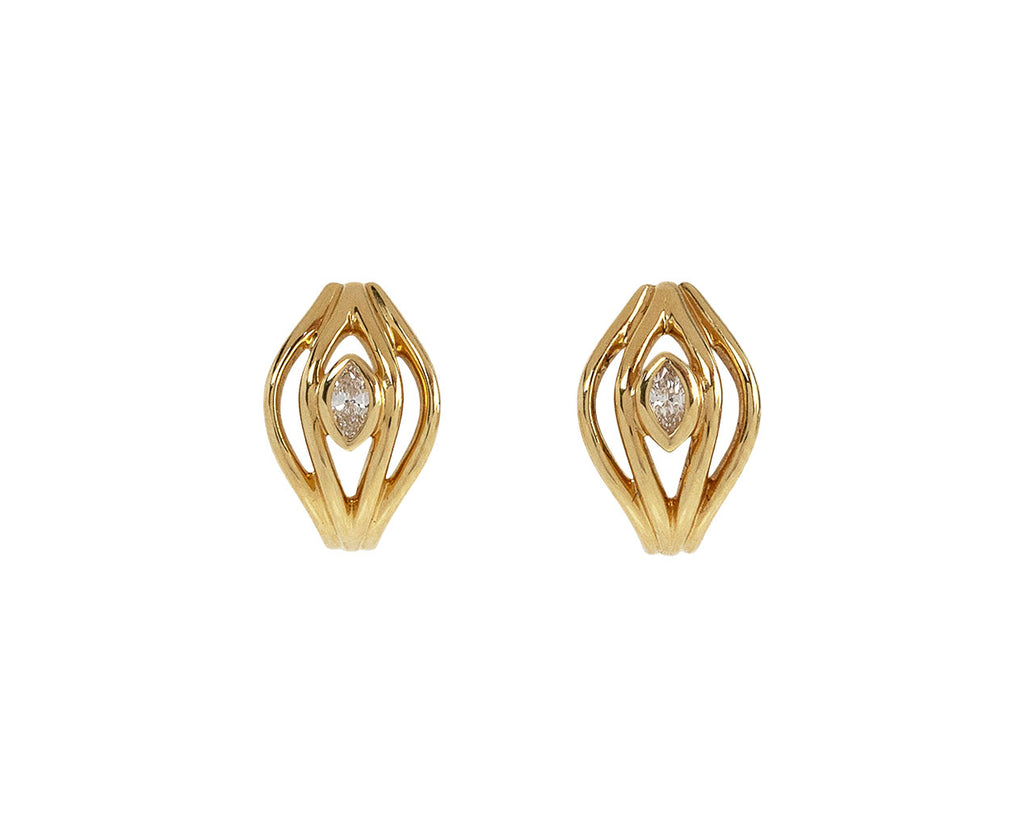 Marquise Diamond Terra Nova Hoop Earrings