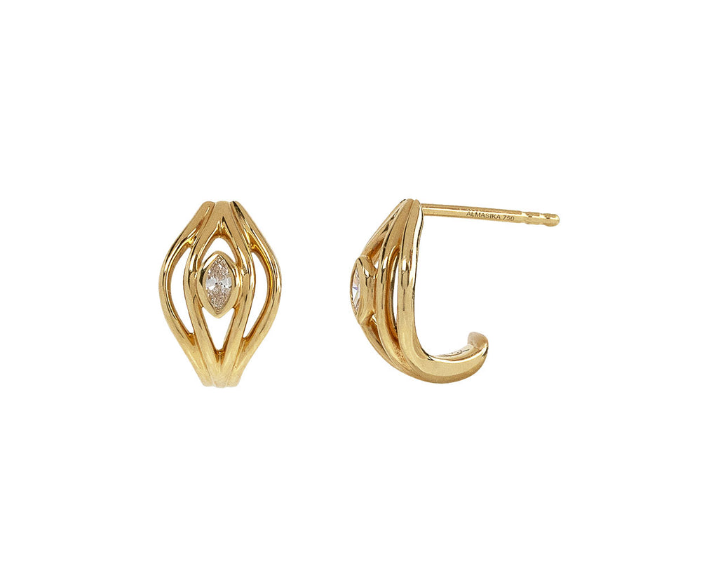 Marquise Diamond Terra Nova Hoop Earrings