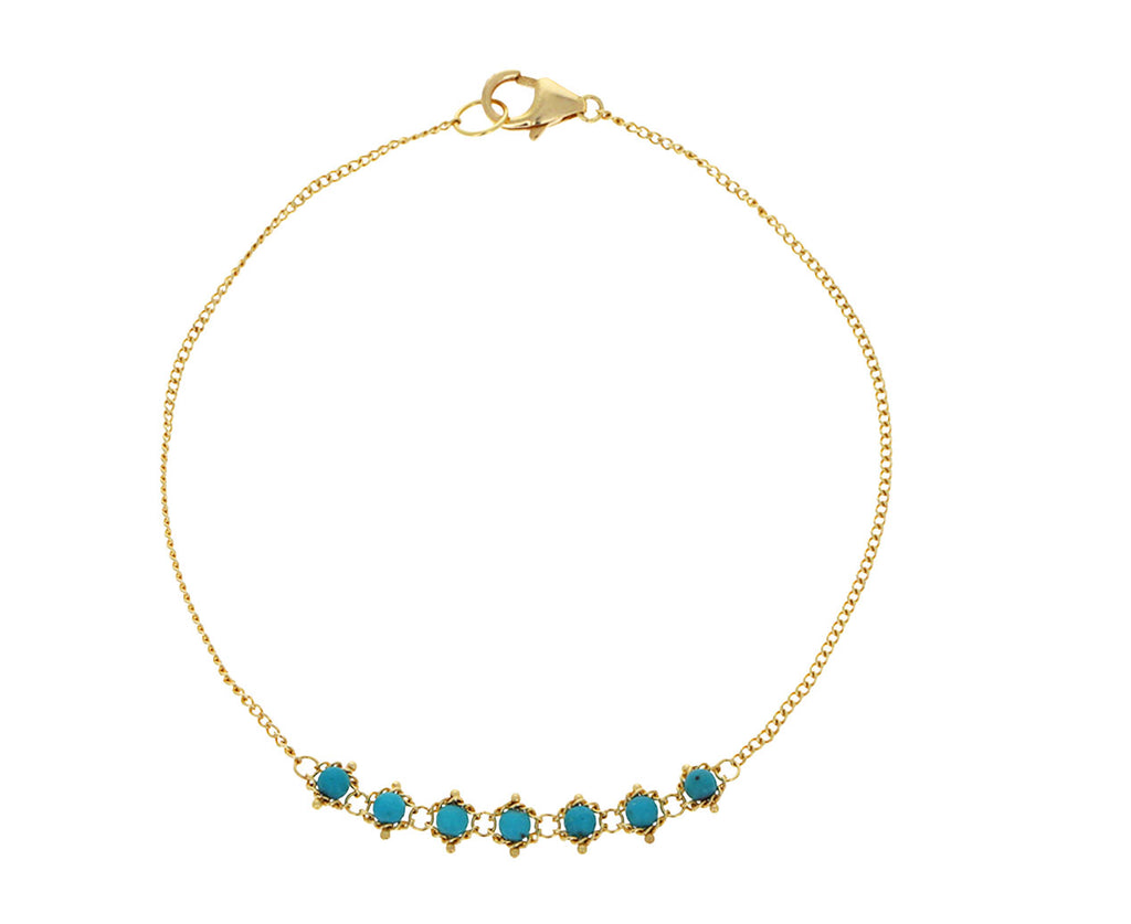 Petite Turquoise Textile Bracelet