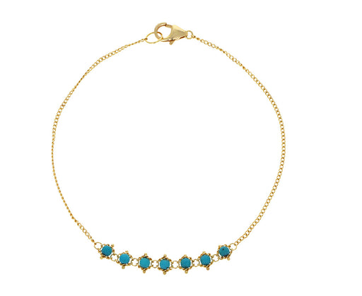Petite Turquoise Textile Bracelet
