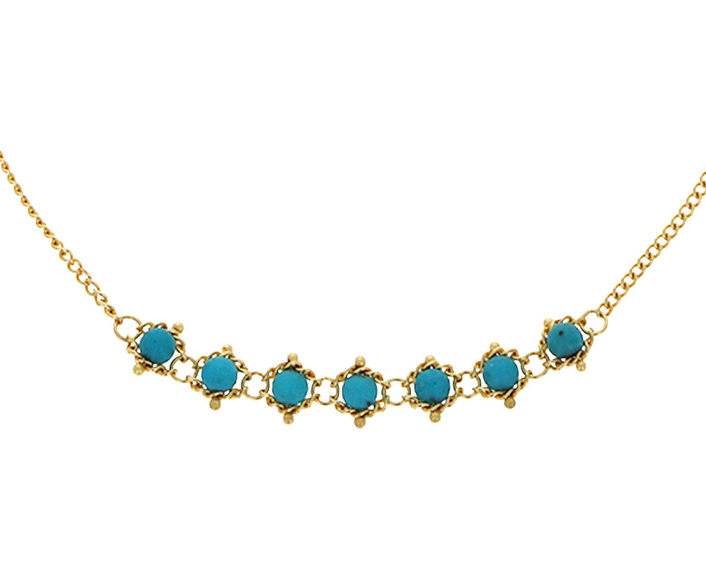 Petite Turquoise Textile Bracelet