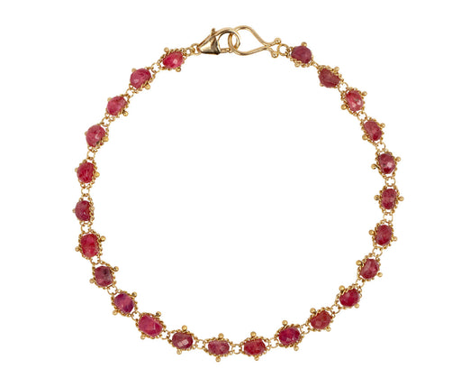Amali Pink Spinel Woven Textile Bracelet