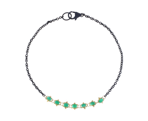Emerald Textile Bracelet