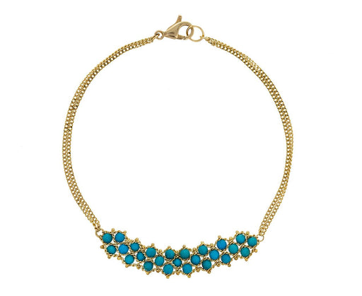 Turquoise Textile Station Bracelet - TWISTonline 