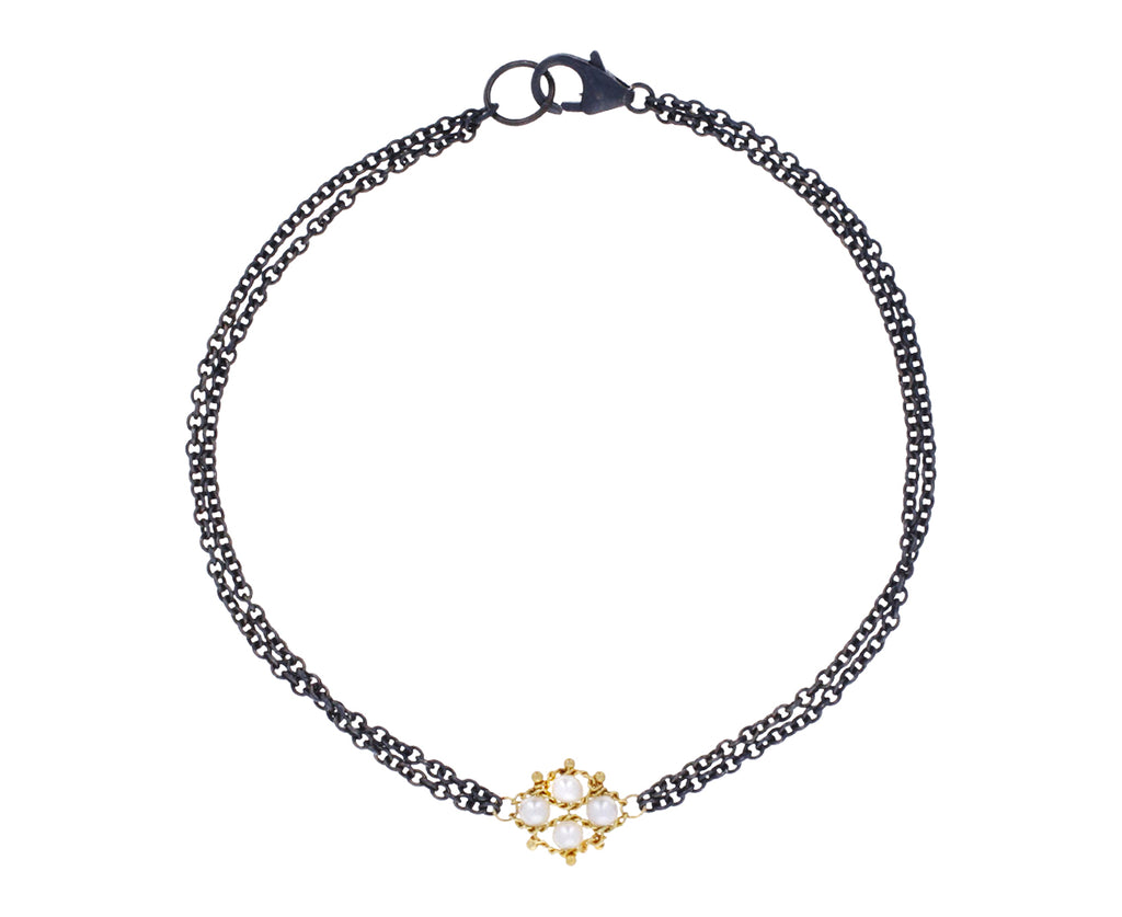 Pearl Woven Station Bracelet