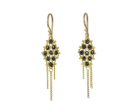 Black Diamond Textile Earrings - TWISTonline 