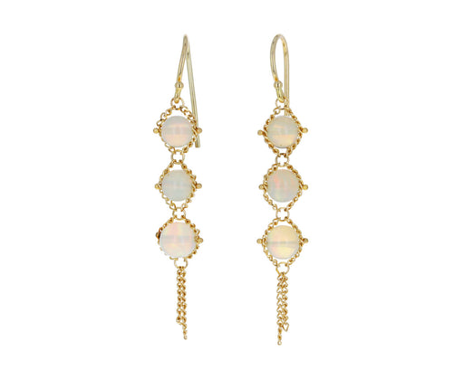 Opal Textile Drop Earrings