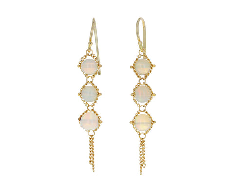 Opal Textile Drop Earrings