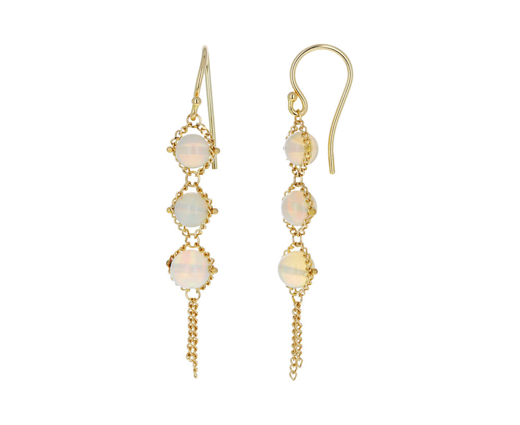Opal Textile Drop Earrings