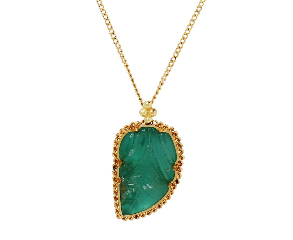 Emerald leaf Necklace