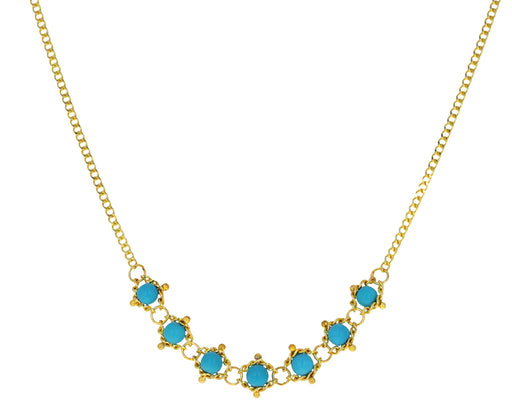 Turquoise Textile Necklace