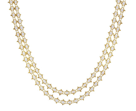Long Pearl Textile Necklace - TWISTonline 