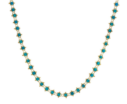 Turquoise Textile Necklace - TWISTonline 