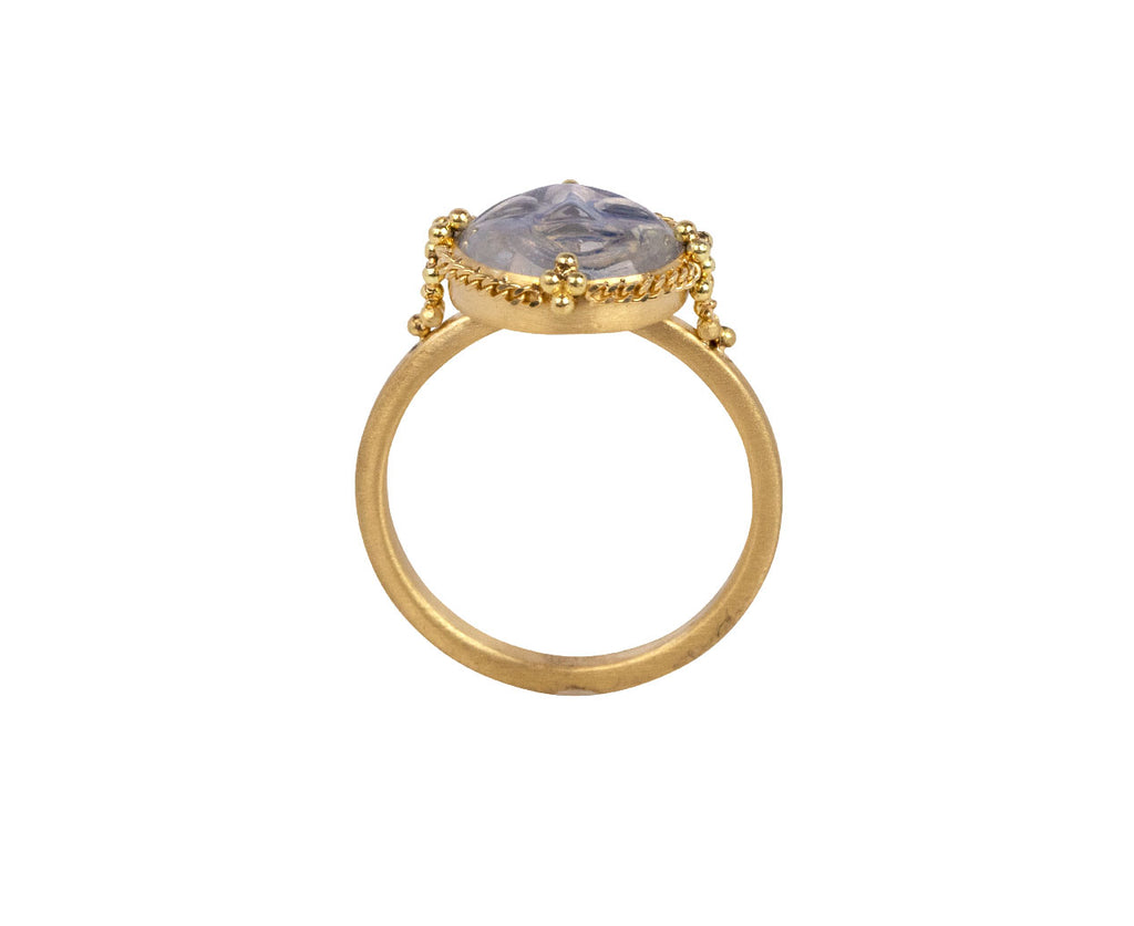 Amali Carved Moonstone Face Ring