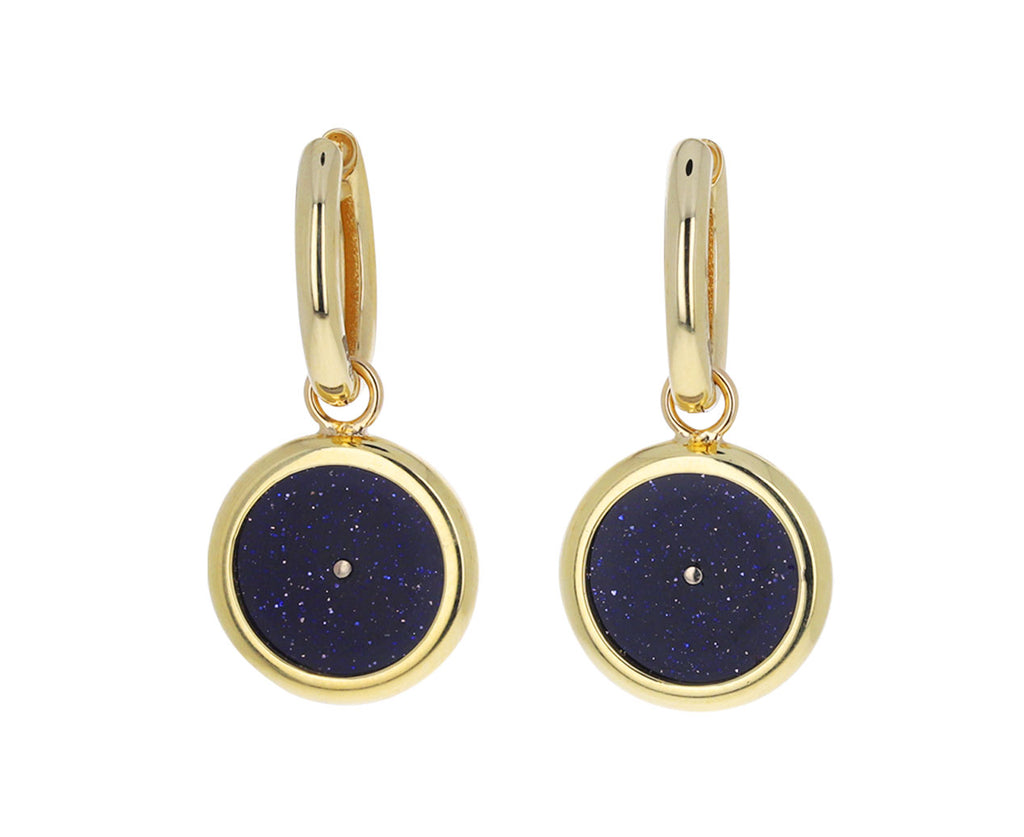 Aventurine and Diamond Ora Hoop Earrings