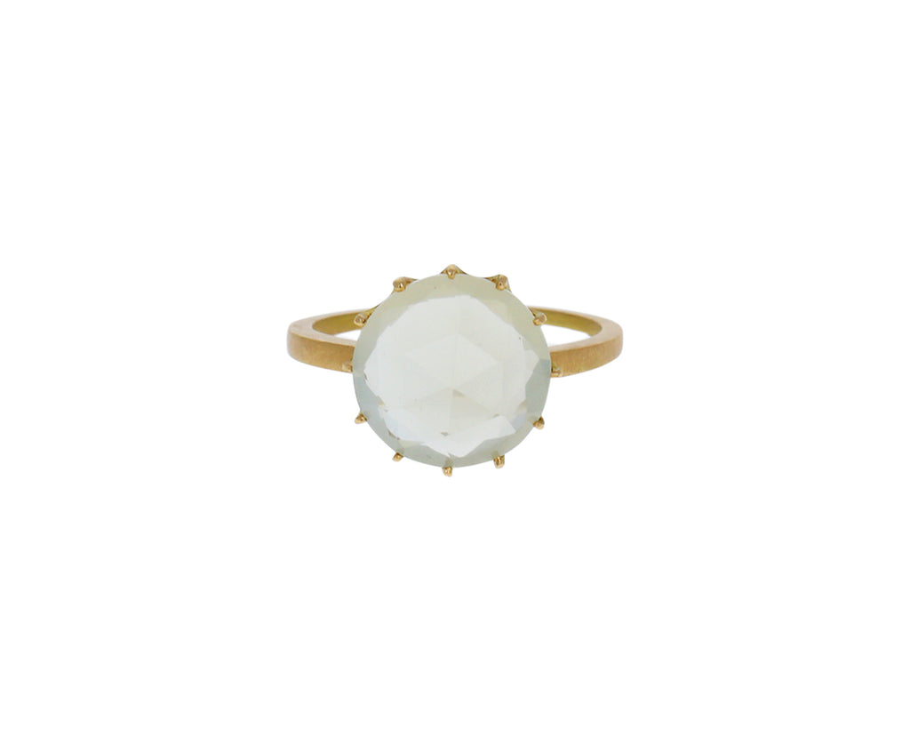 Green Moonstone Millegriffe Ring