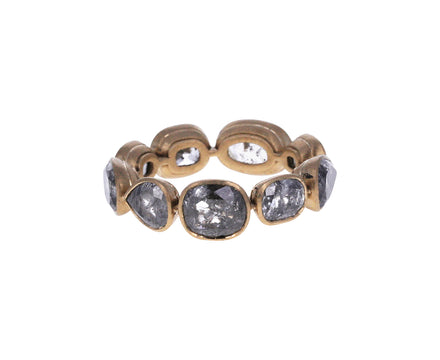Salt and Pepper Diamond Mood Ring