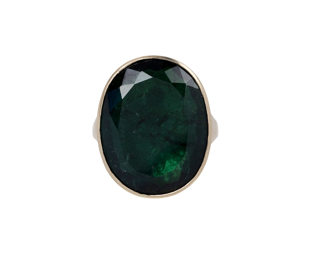Anaconda Gold Green Tourmaline Gregory Ring