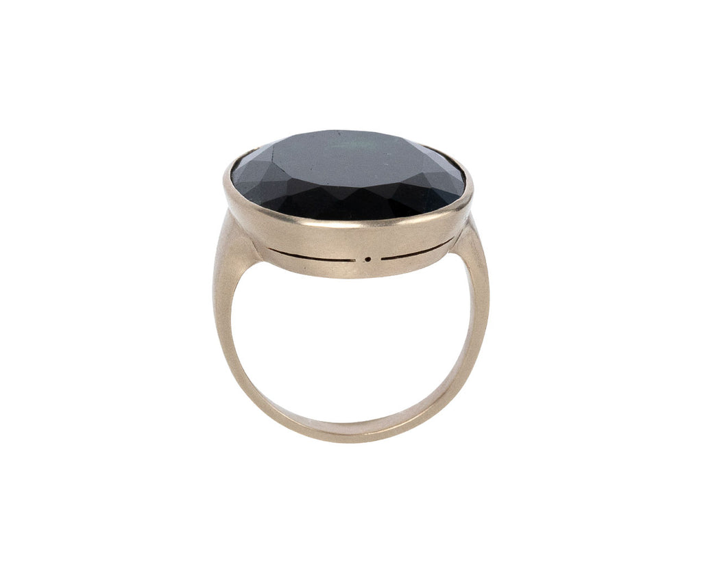 Anaconda Gold Green Tourmaline Gregory Ring Top View