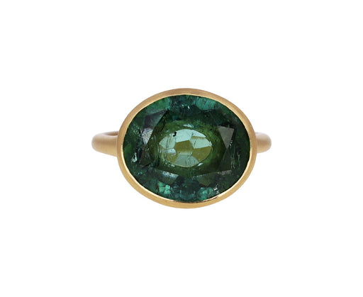 Green Tourmaline Oblo Ring
