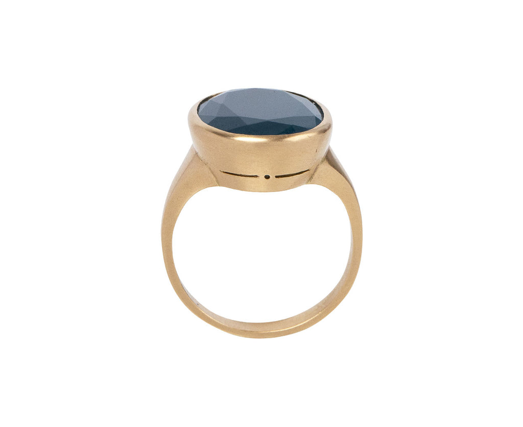 Anaconda Gold Blue Beryl Dionisio Ring Top View