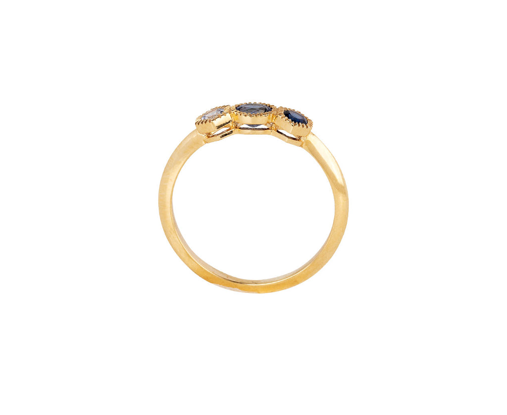 Ark Blue Sapphire Lakshmi Ring Top