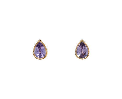Ark Violet Sapphire Tear Lakshmi Marquise Stud Earrings