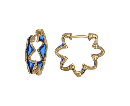 Blue Aura Double Bliss Hoop Earrings