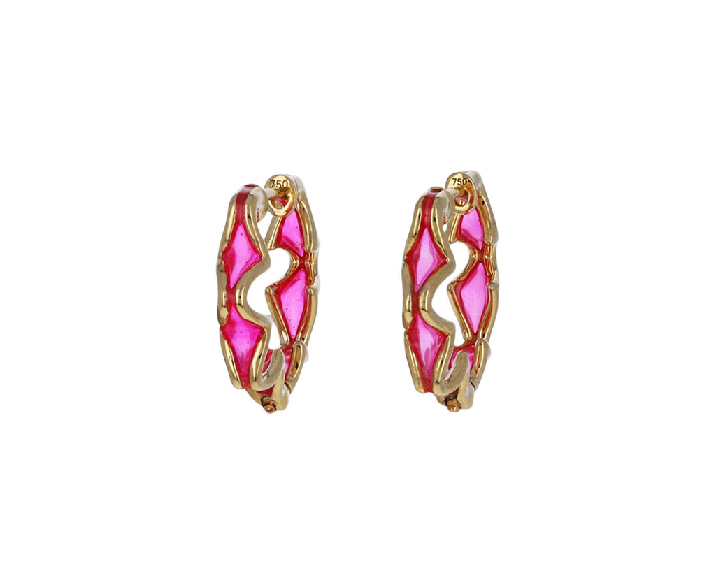 Pink Aura Double Bliss Hoop Earrings
