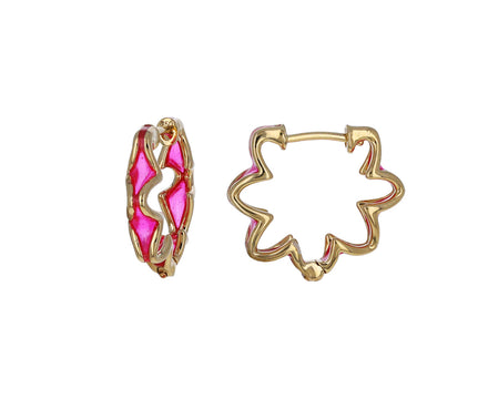 Pink Aura Double Bliss Hoop Earrings