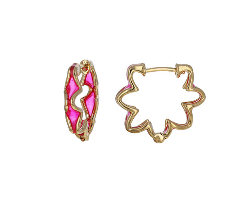 Pink Aura Double Bliss Hoop Earrings