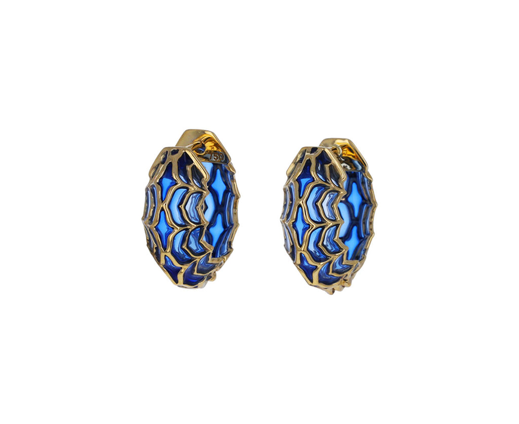 Blue Aura Small Dreamweaver Hoop Earrings