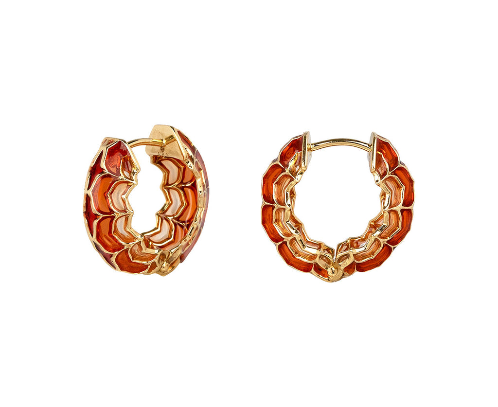 Orange Aura Small Dreamweaver Huggie Hoop Earrings