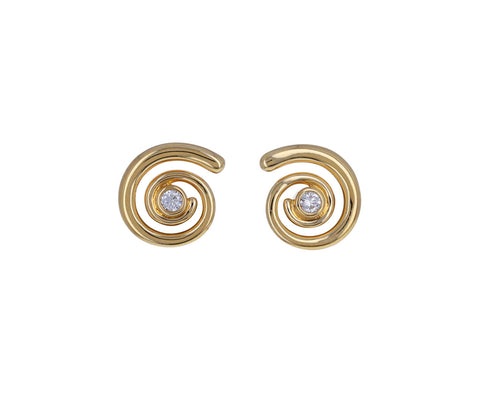 Gold Destiny Stud Earrings