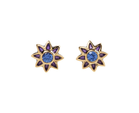 Ark Purple Aura Bliss Stud Earrings