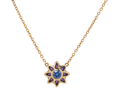 Purple Aura Bliss Pendant Necklace
